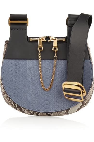 chloe drew python bag